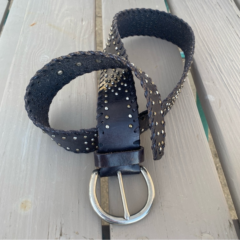 Genuine Leather Belt 2" – Women's Dark Mocha Brown – Heavy Silver Buckle – MED